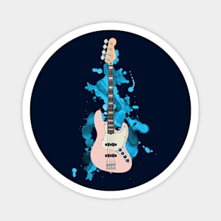 J-style Bass Guitar Pink Color Magnet